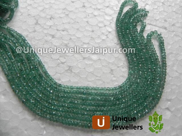 Emerald Faceted Roundelle Beads